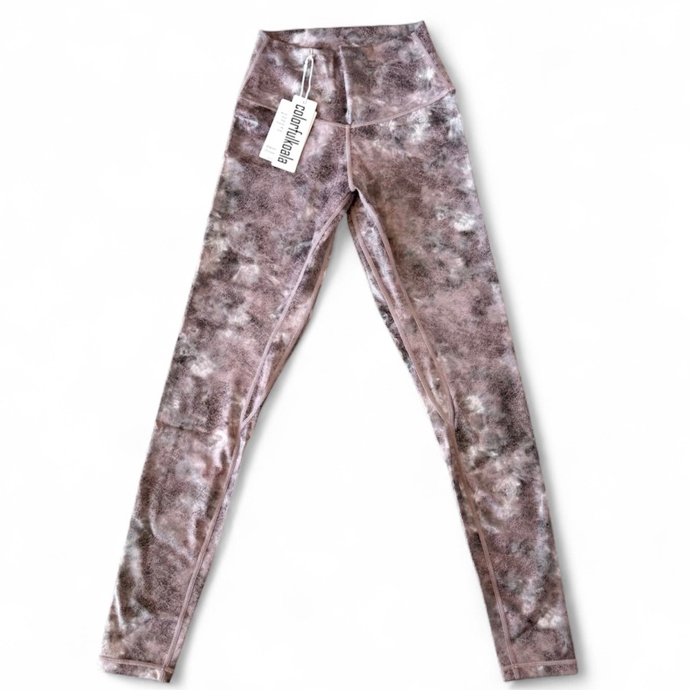 Colorful Koala‎ High Waisted Leggings Rose Gold Snake Print Activewear Sz-Small